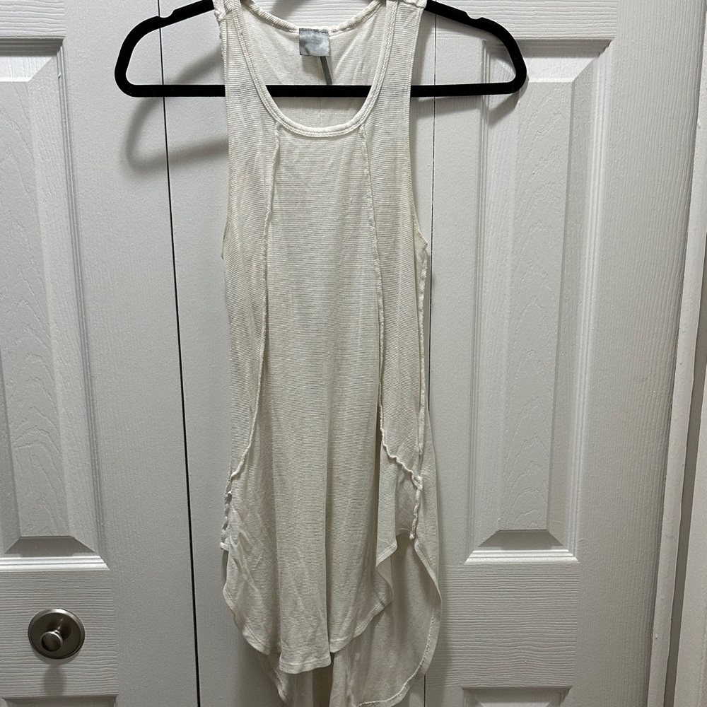 Bobi White Asymmetrical Tank Top